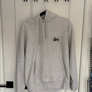 Stussy Light Gray Pullover Hoodie